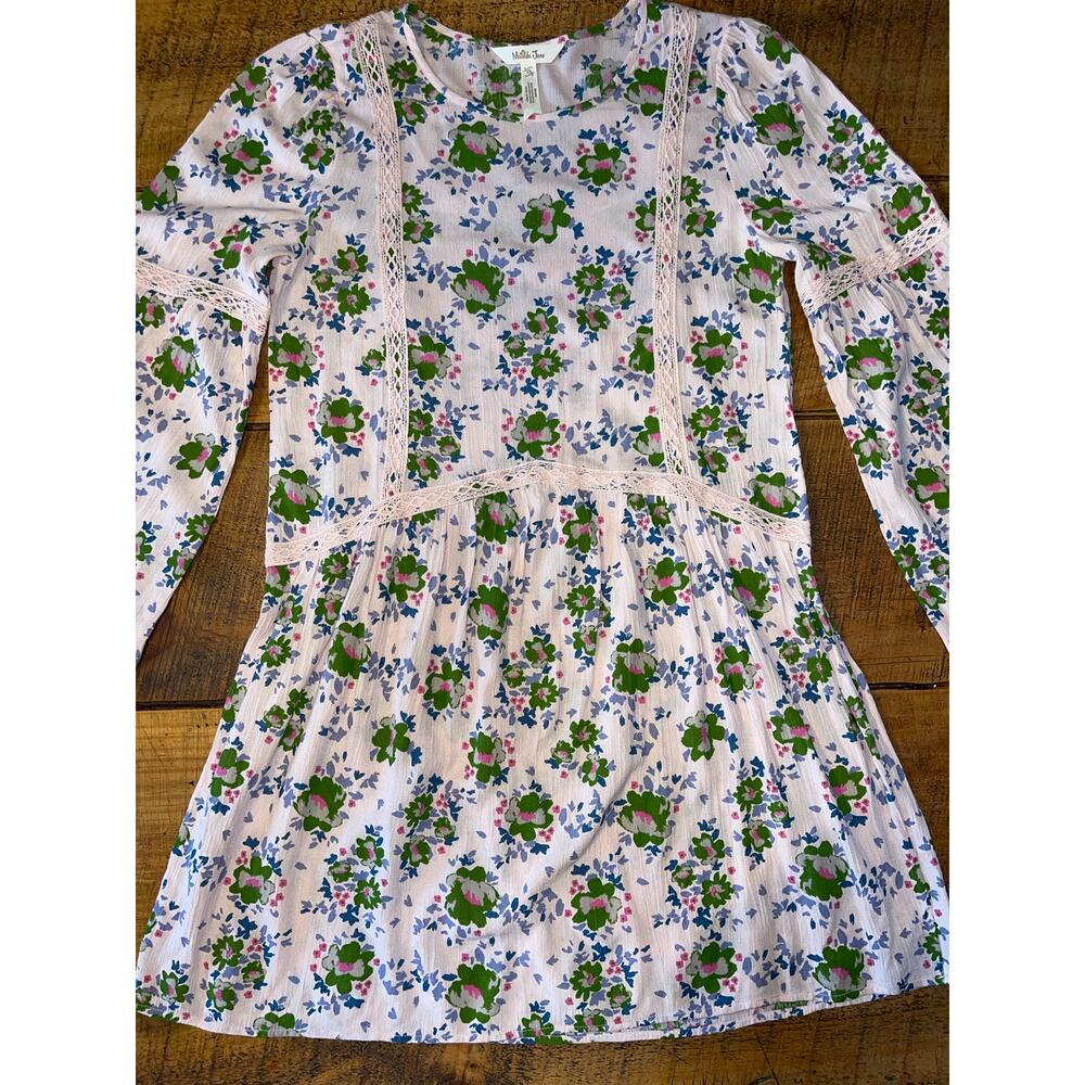 Womens Matilda Jane Like A Lady Tunic Floral‎ Crochet Lace Baby Doll Size XS